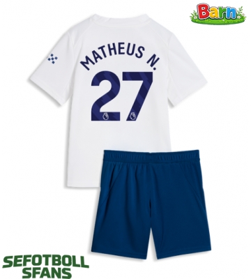 Manchester City Matheus Nunes #27 Tredjeställ Barn 2026-27 Kortärmad (+ Korta byxor)